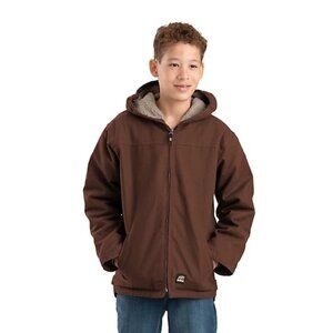 Berne Kids' XS Softstone Duck Sherpa-Lined Hooded Coat, BHJ42BB